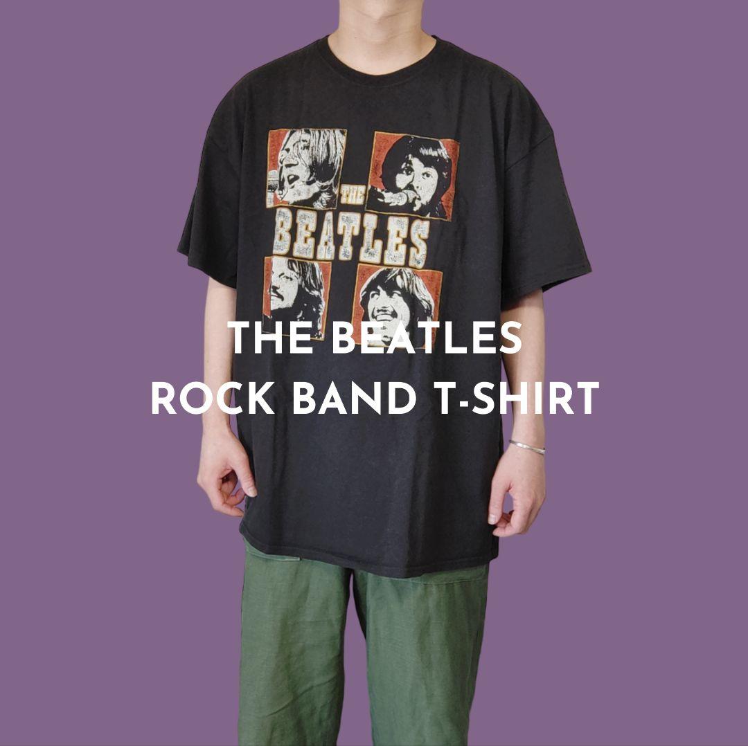 USED 2XL Rock band T-shirt -THE BEATLES-