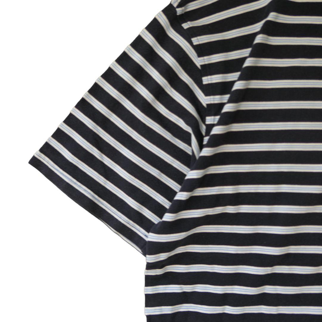 USED L Border polo shirt -TOMMY HILFIGER-