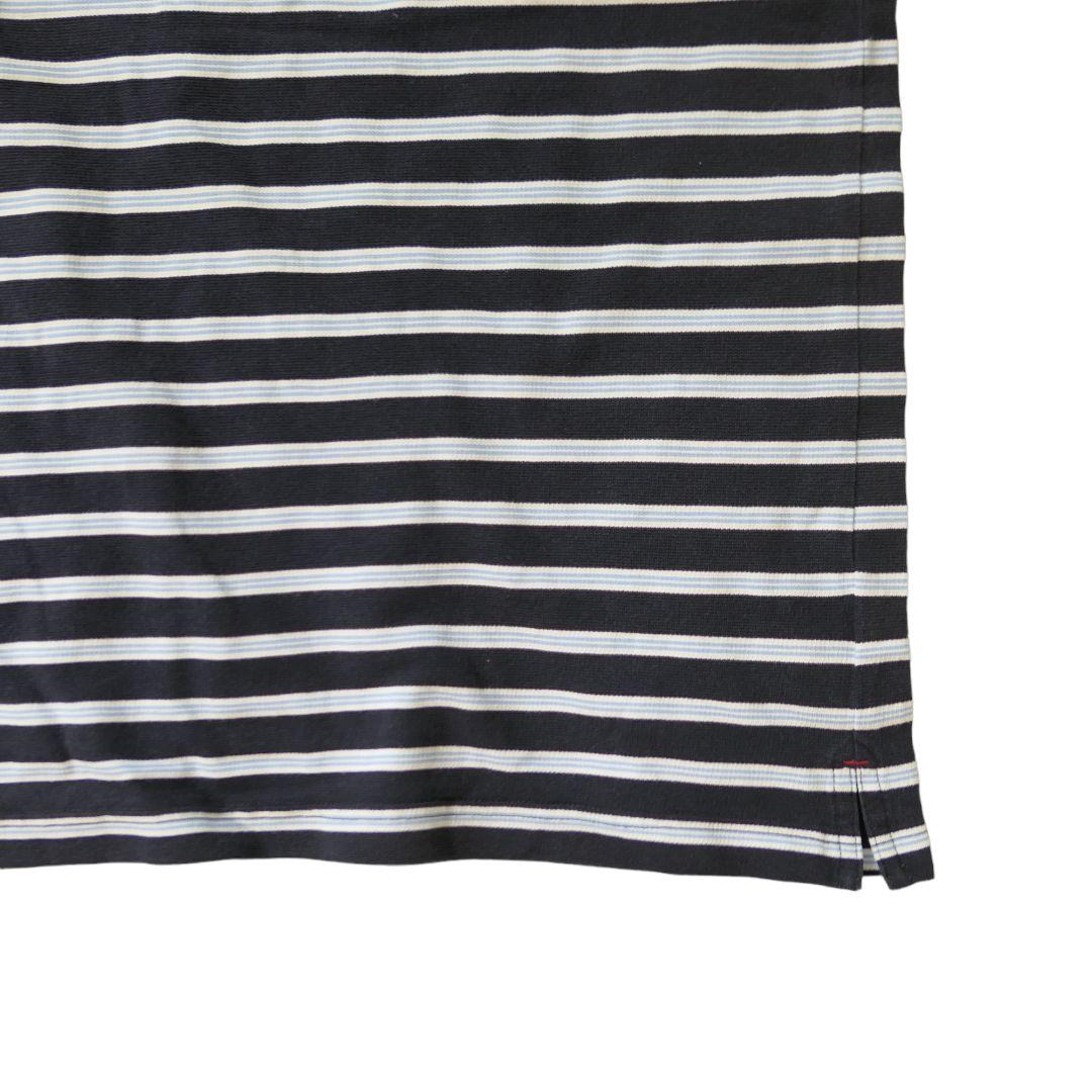 USED L Border polo shirt -TOMMY HILFIGER-