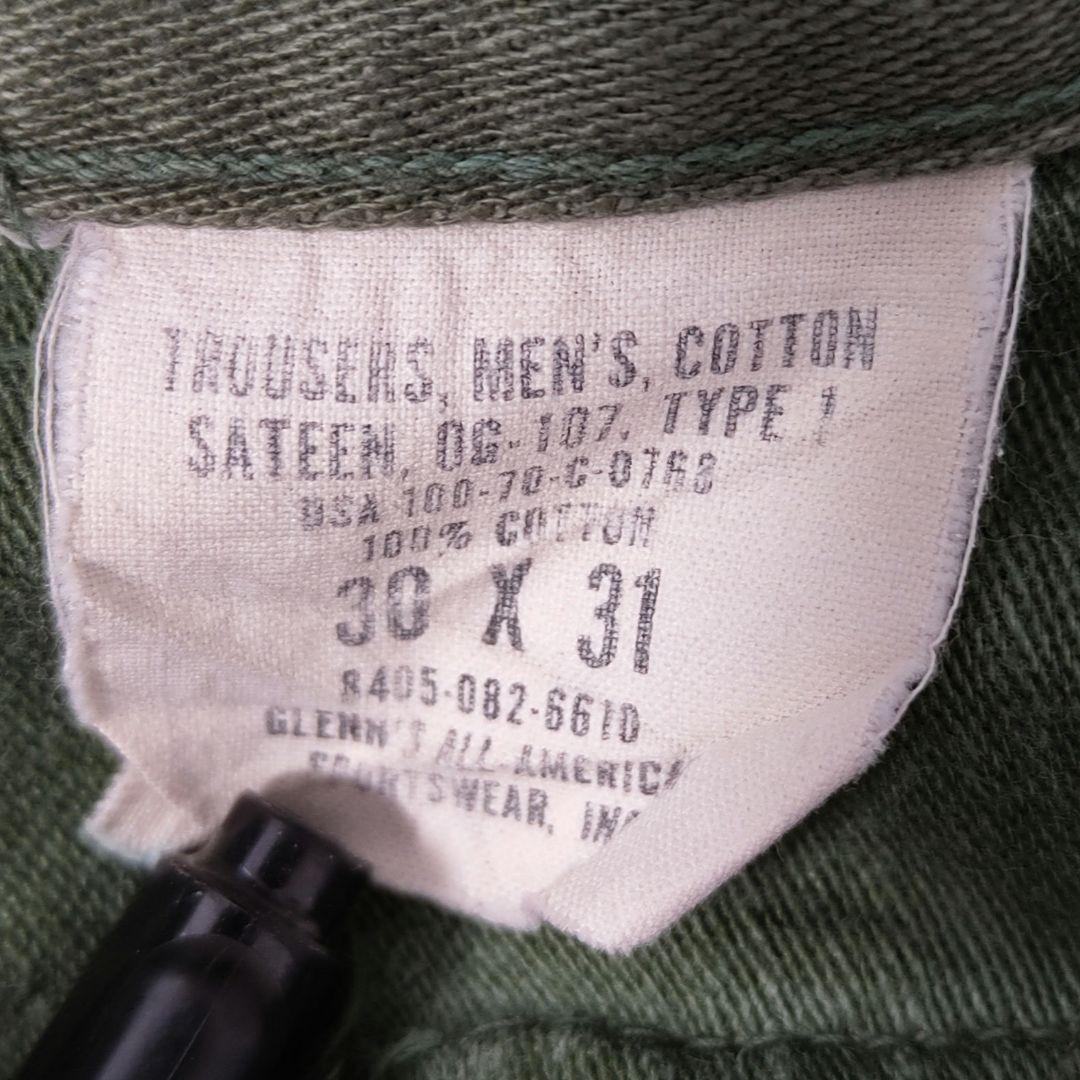 VINTAGE 60-70s 30inch OG-107 Baker pants -U.S.ARMY-