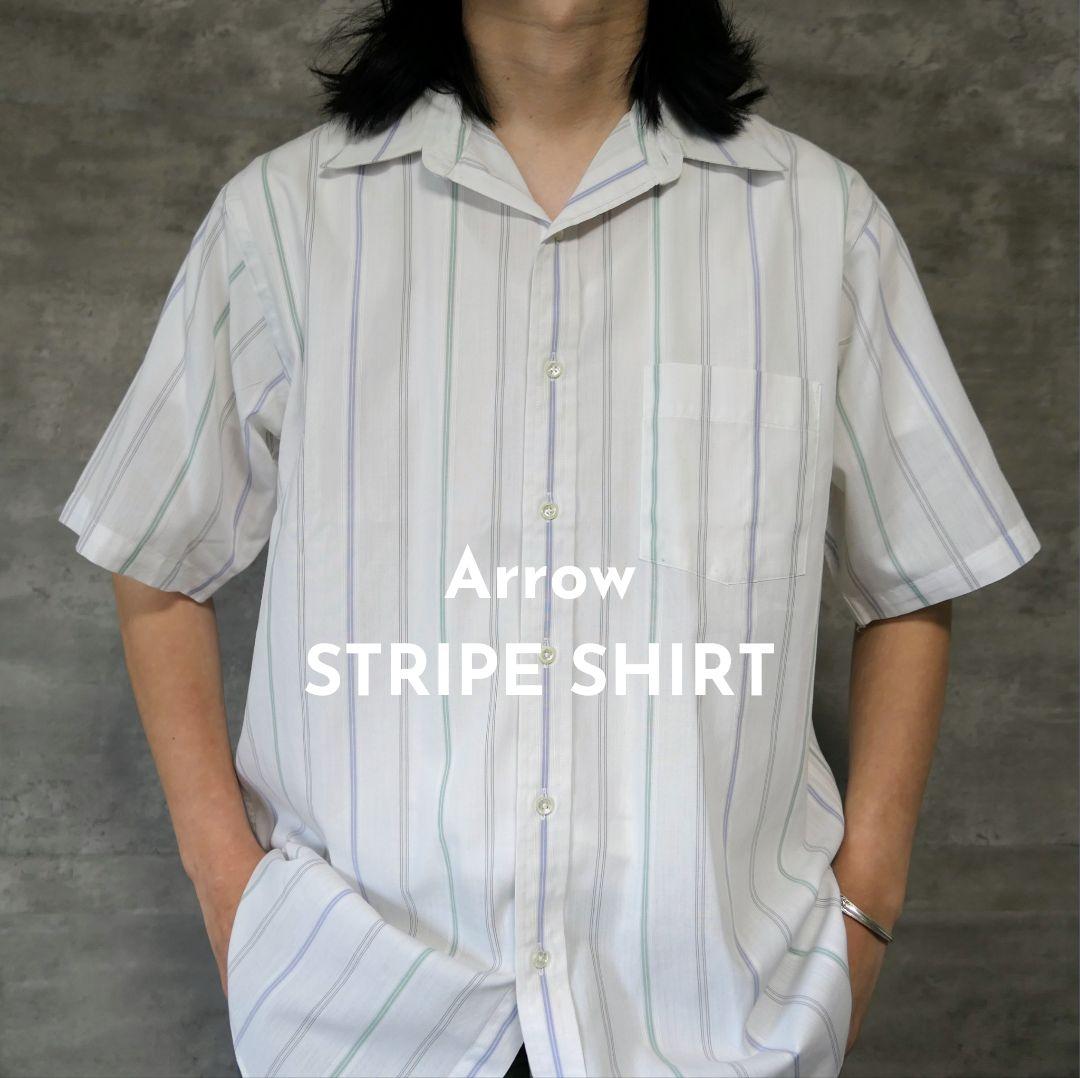 USED 17 S/S Stripe shirt -Arrow-