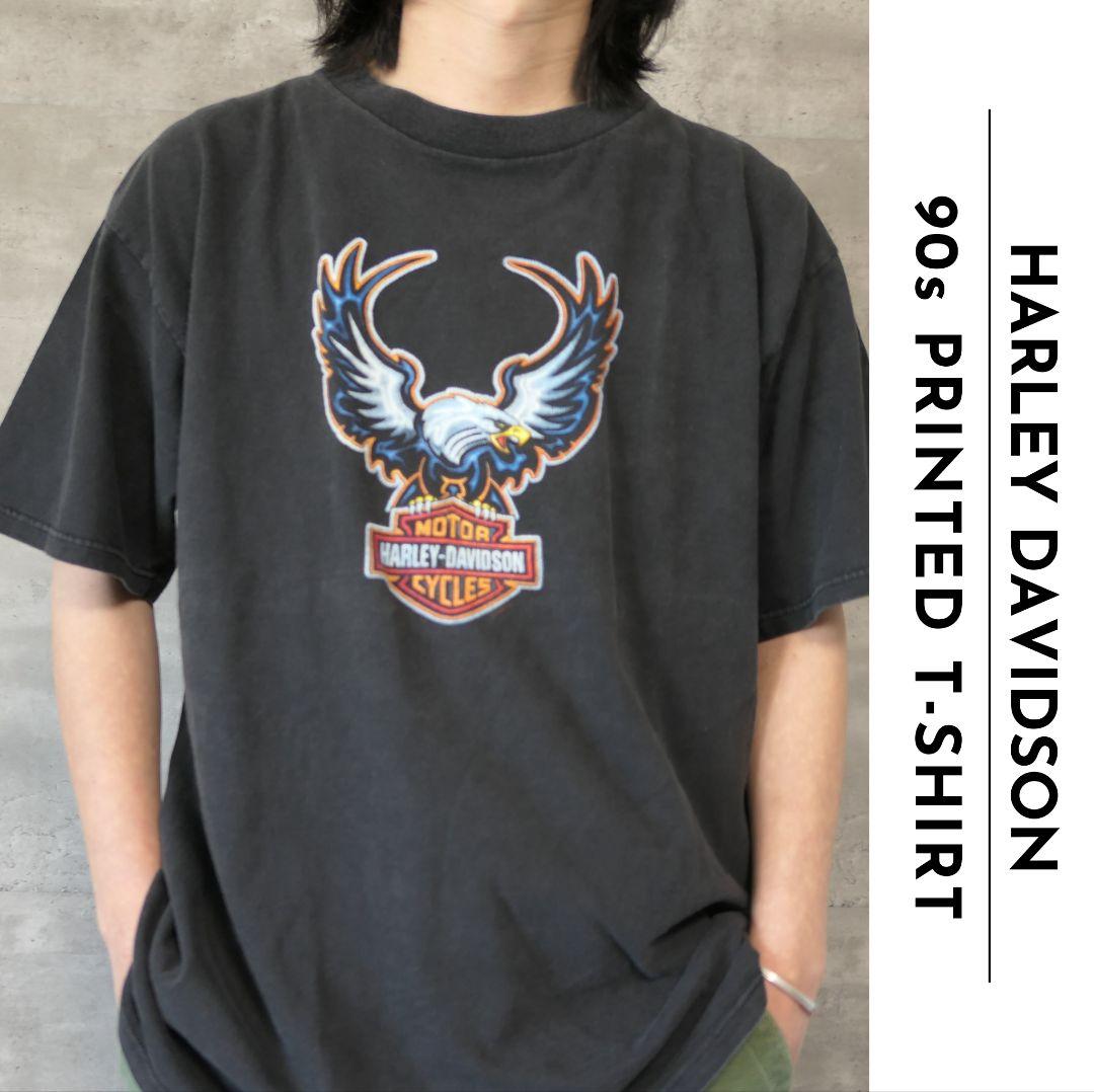 VINTAGE 90s XL Printed T-shhirt -Harley Davidson-