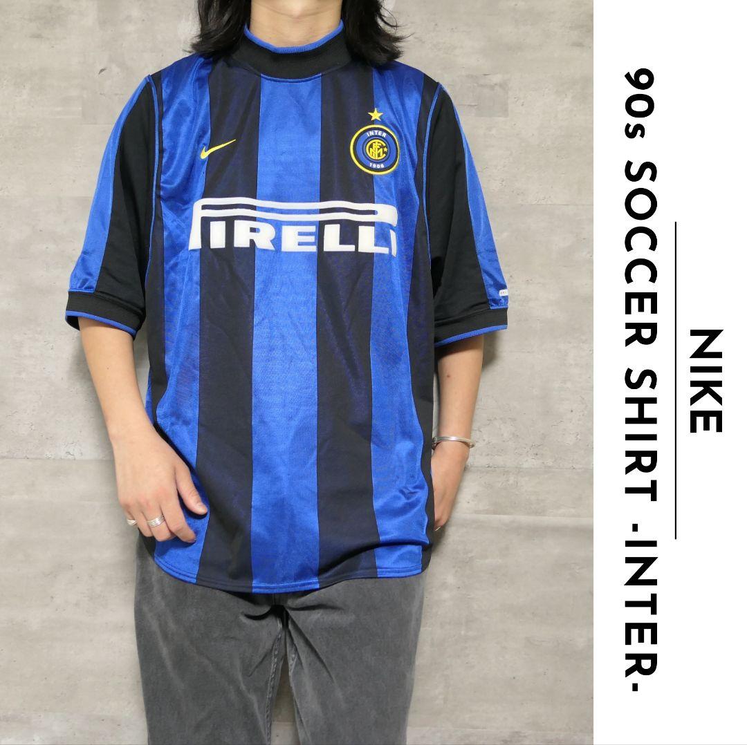 VINTAGE 90s L Soccer game shirt "INTER" -NIKE-