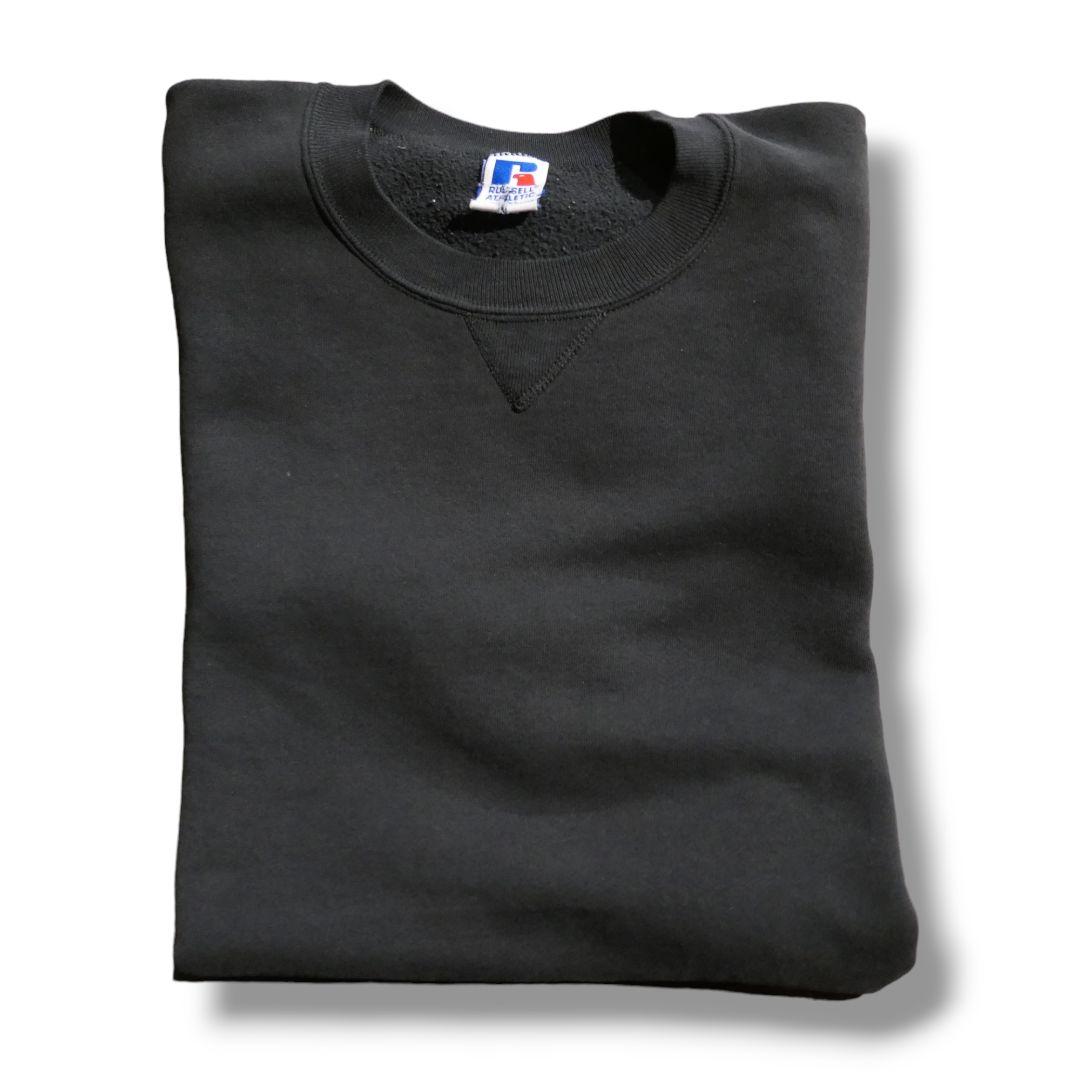 VINTAGE 90s XXL Logo Sweat "BLACK" -Russell Athletic-