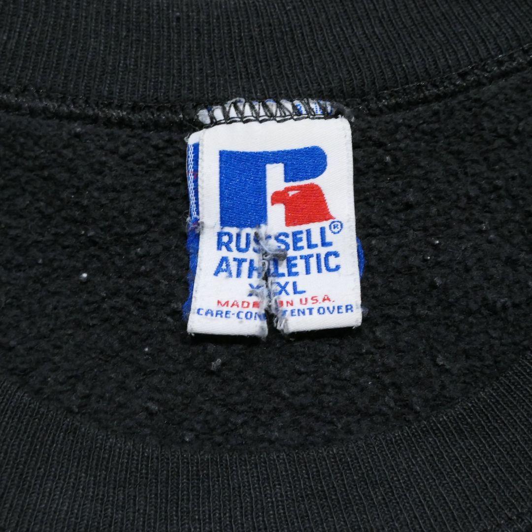 VINTAGE 90s XXL Logo Sweat "BLACK" -Russell Athletic-