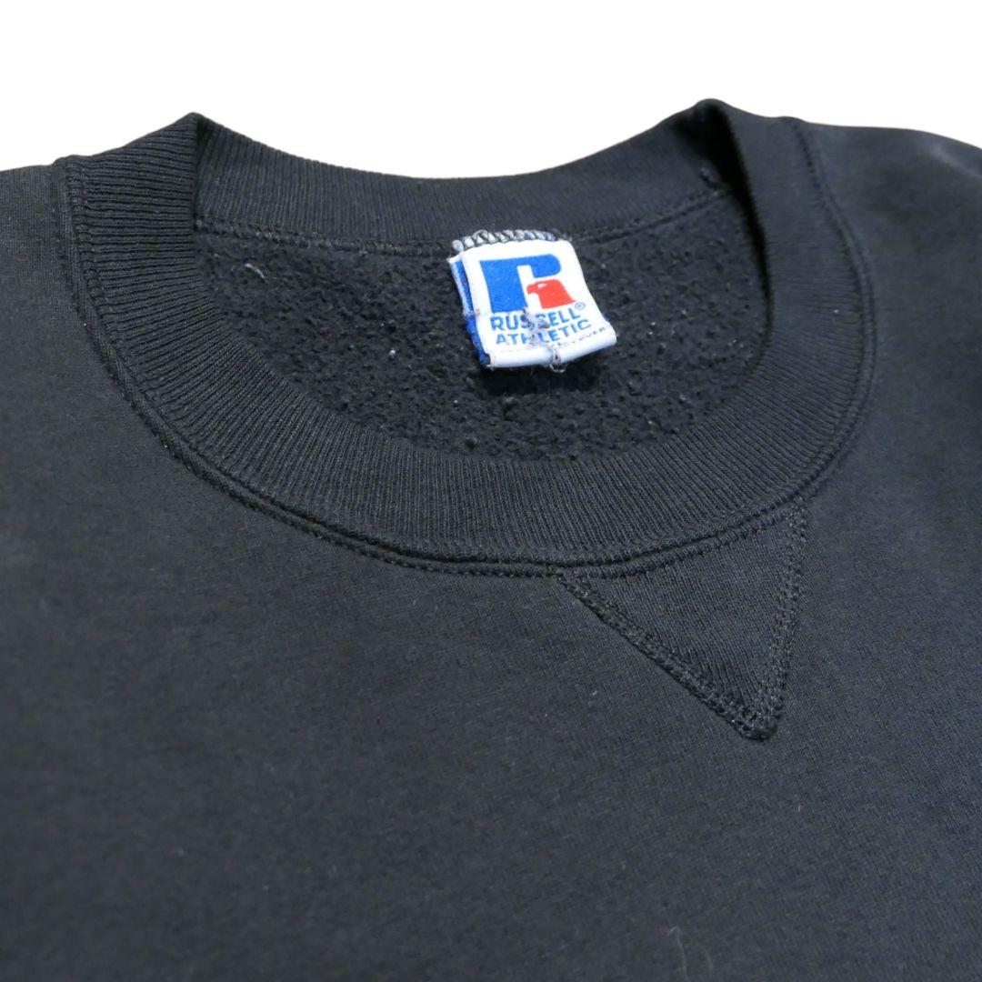 VINTAGE 90s XXL Logo Sweat "BLACK" -Russell Athletic-
