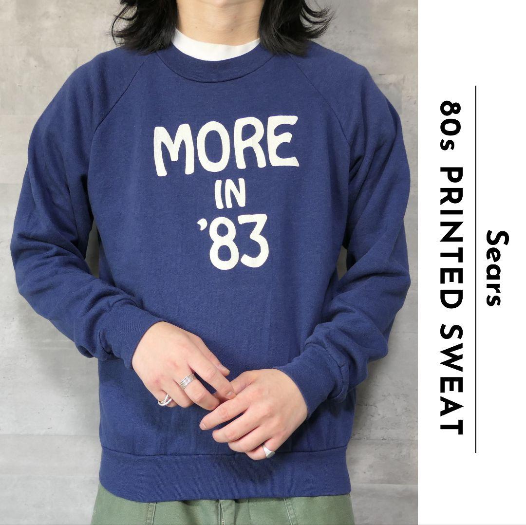 VINTAGE 80s L Printed sweat -Sears-