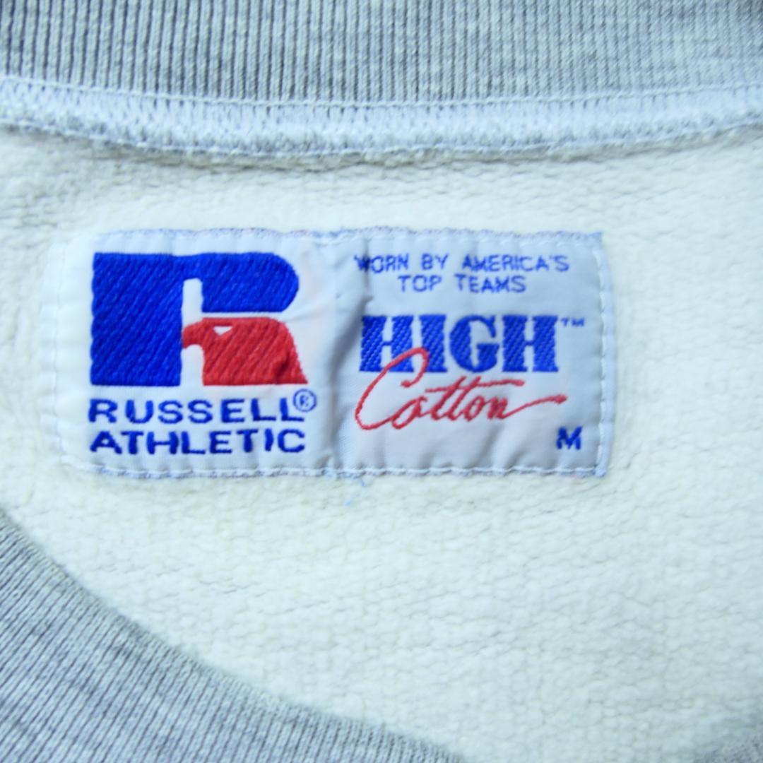 VINTAGE 90s M-L Collage Logo Sweat -Russell Athletic-