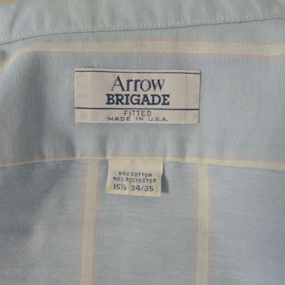 USED 15 1/2 Button down stripe shirt -Arrow-