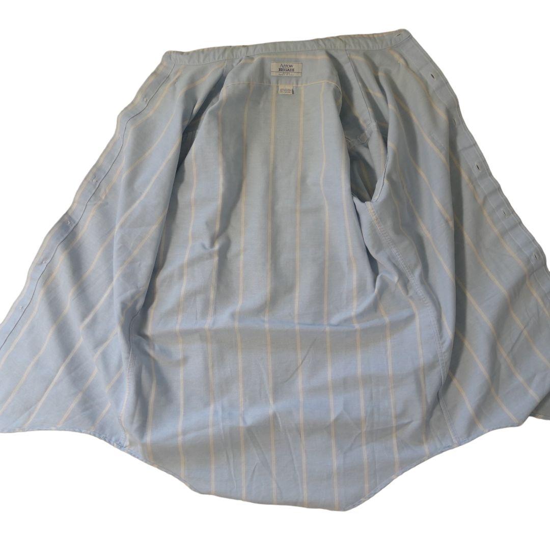 USED 15 1/2 Button down stripe shirt -Arrow-