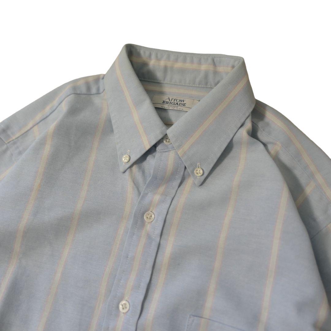 USED 15 1/2 Button down stripe shirt -Arrow-