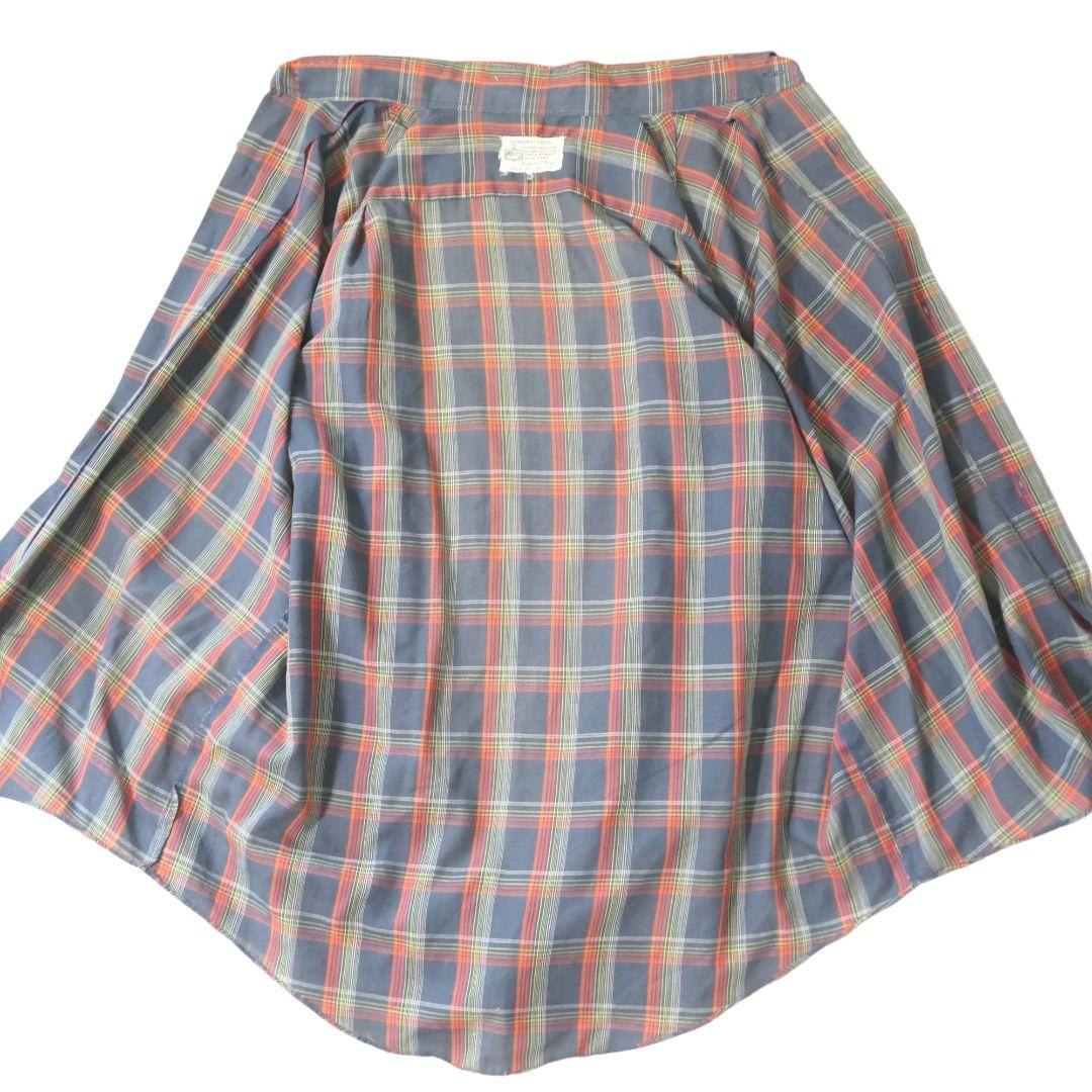 VINTAGE 70s L Check shirt -PERMANENT PRESS-