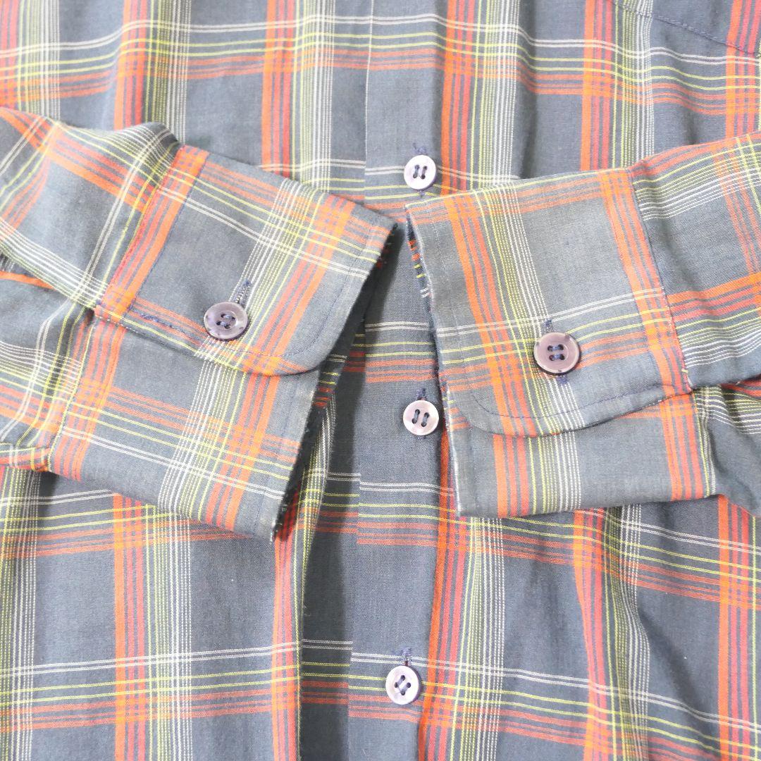 VINTAGE 70s L Check shirt -PERMANENT PRESS-