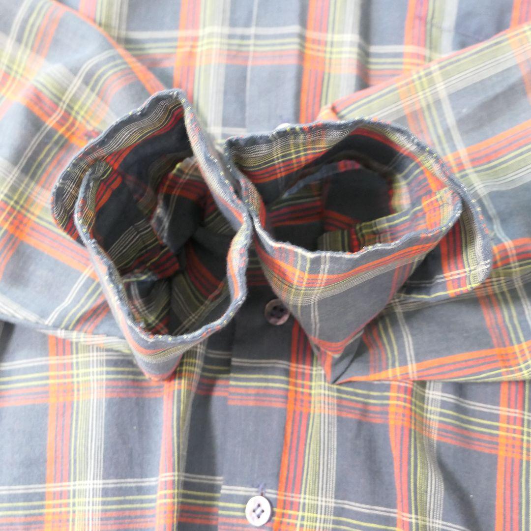 VINTAGE 70s L Check shirt -PERMANENT PRESS-