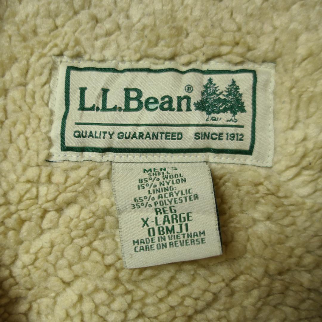 VINTAGE 90s XL Wool Boa Vest -L.L.Bean-
