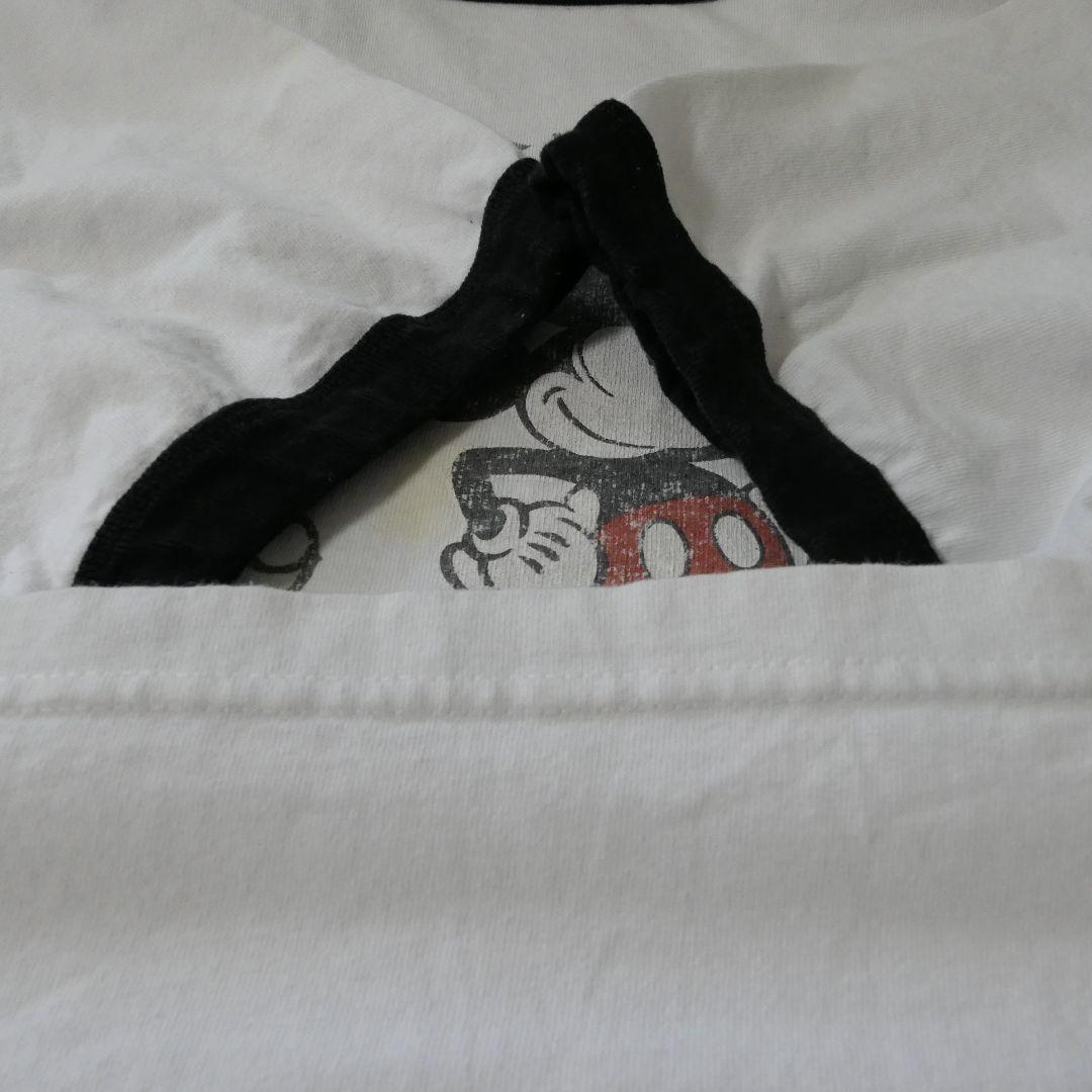 USED L Ringer T-shirt -Mickey Mouse-