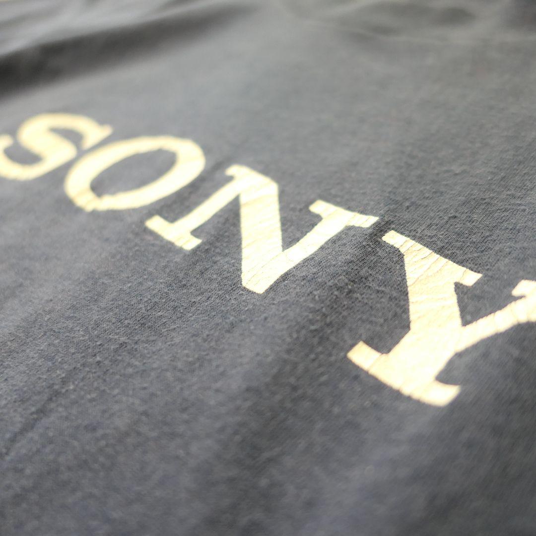 VINTAGE 80s L Corporate logo T-shirt -SONY-