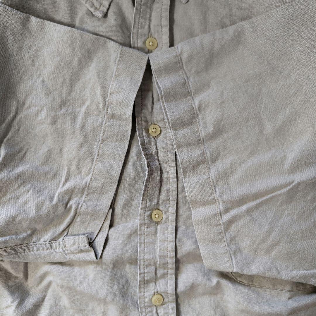 USED XL H/S Linen shirt -EddieBauer-