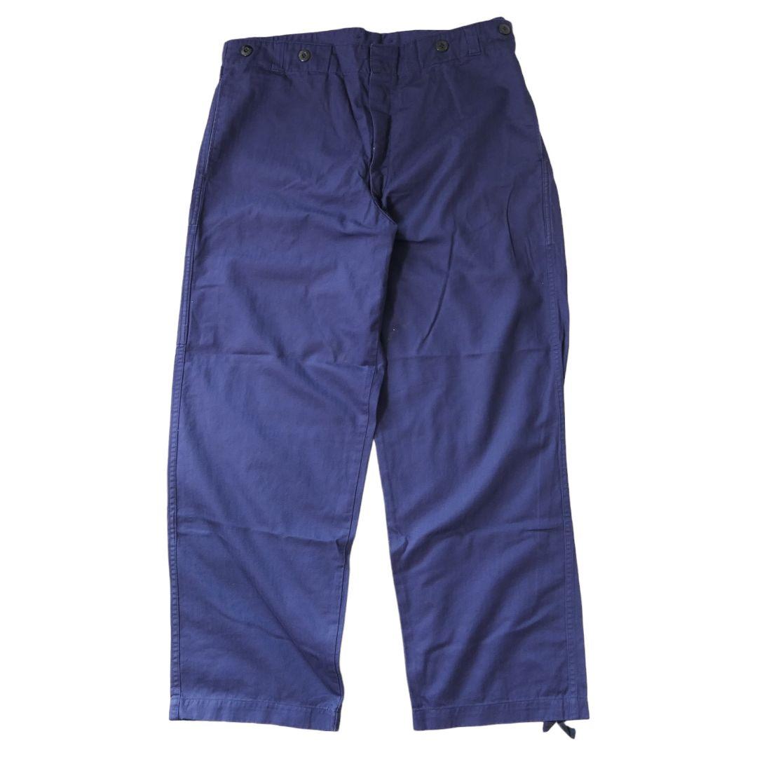 USED 52 HBT Blue work pants -GERMAN ARMY-