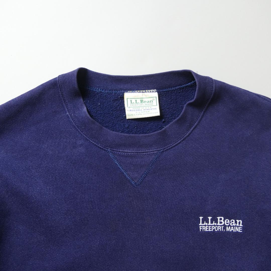 VINTAGE 80s XL Logo Sweat -L.L.Bean × Russell Athletic-