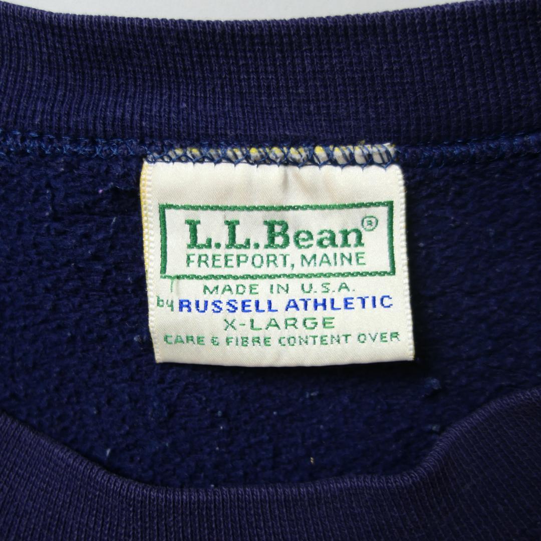 VINTAGE 80s XL Logo Sweat -L.L.Bean × Russell Athletic-