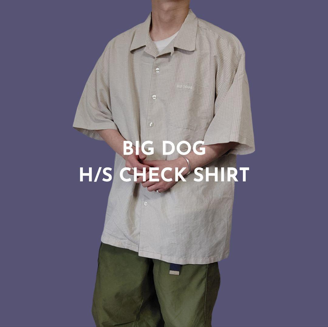 USED XL Half sleeve check shirt -BIG DOGS-