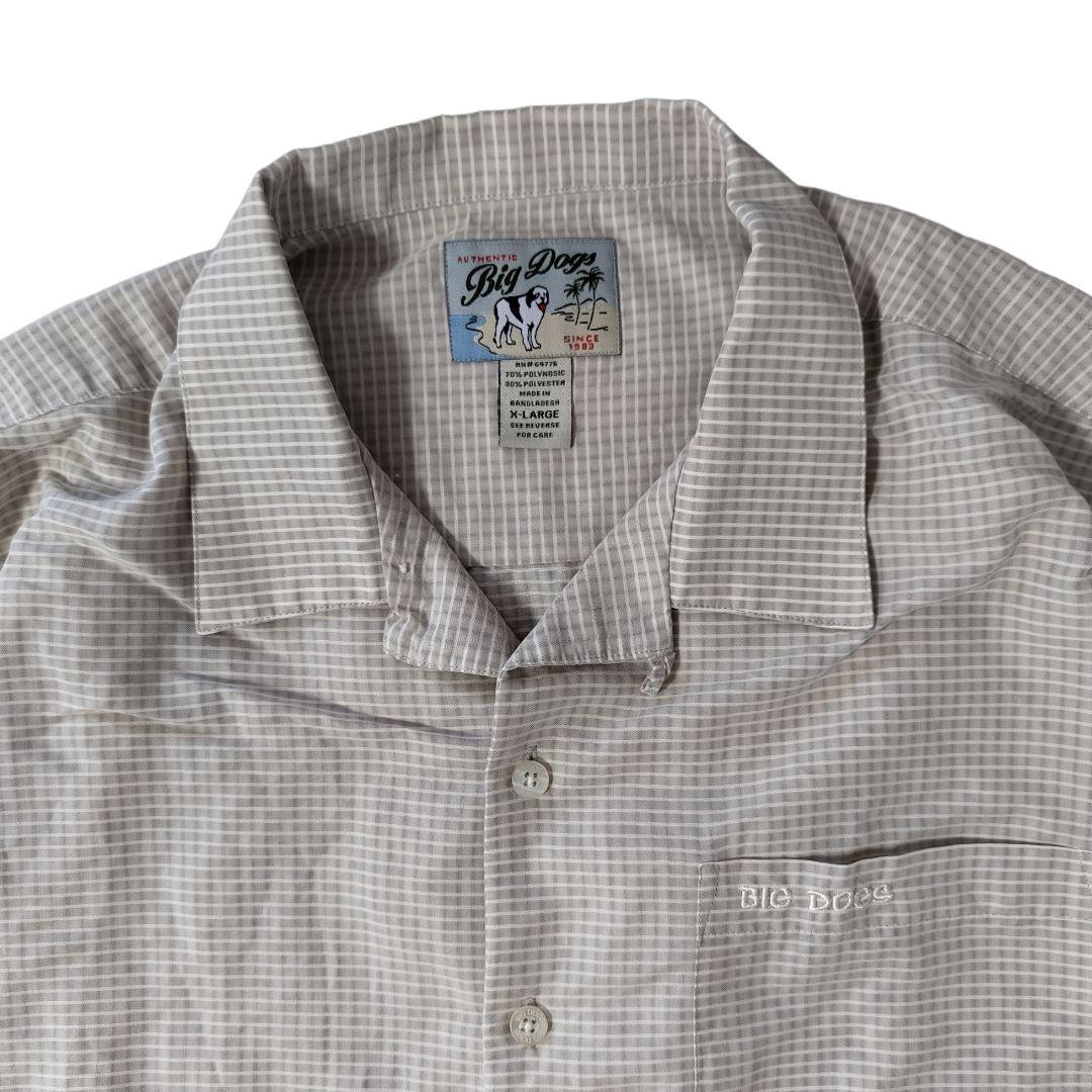 USED XL Half sleeve check shirt -BIG DOGS-