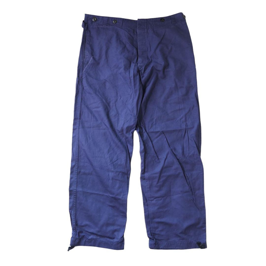USED 52 HBT Blue work pants -GERMAN ARMY-