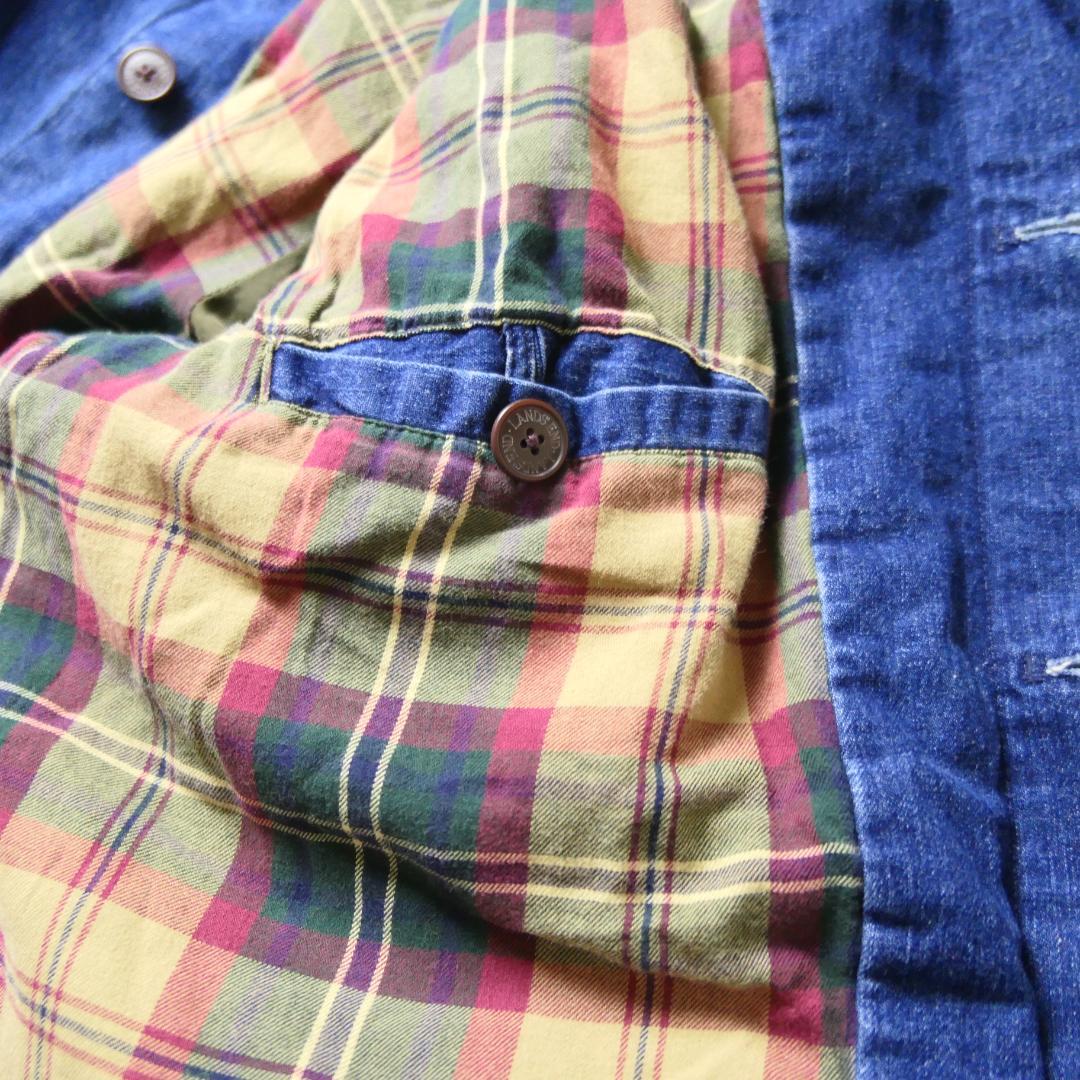VINTAGE 90s-00s M Denim Hunting Jacket -LANDS' END-