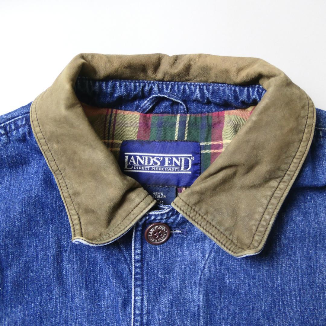 VINTAGE 90s-00s M Denim Hunting Jacket -LANDS' END-