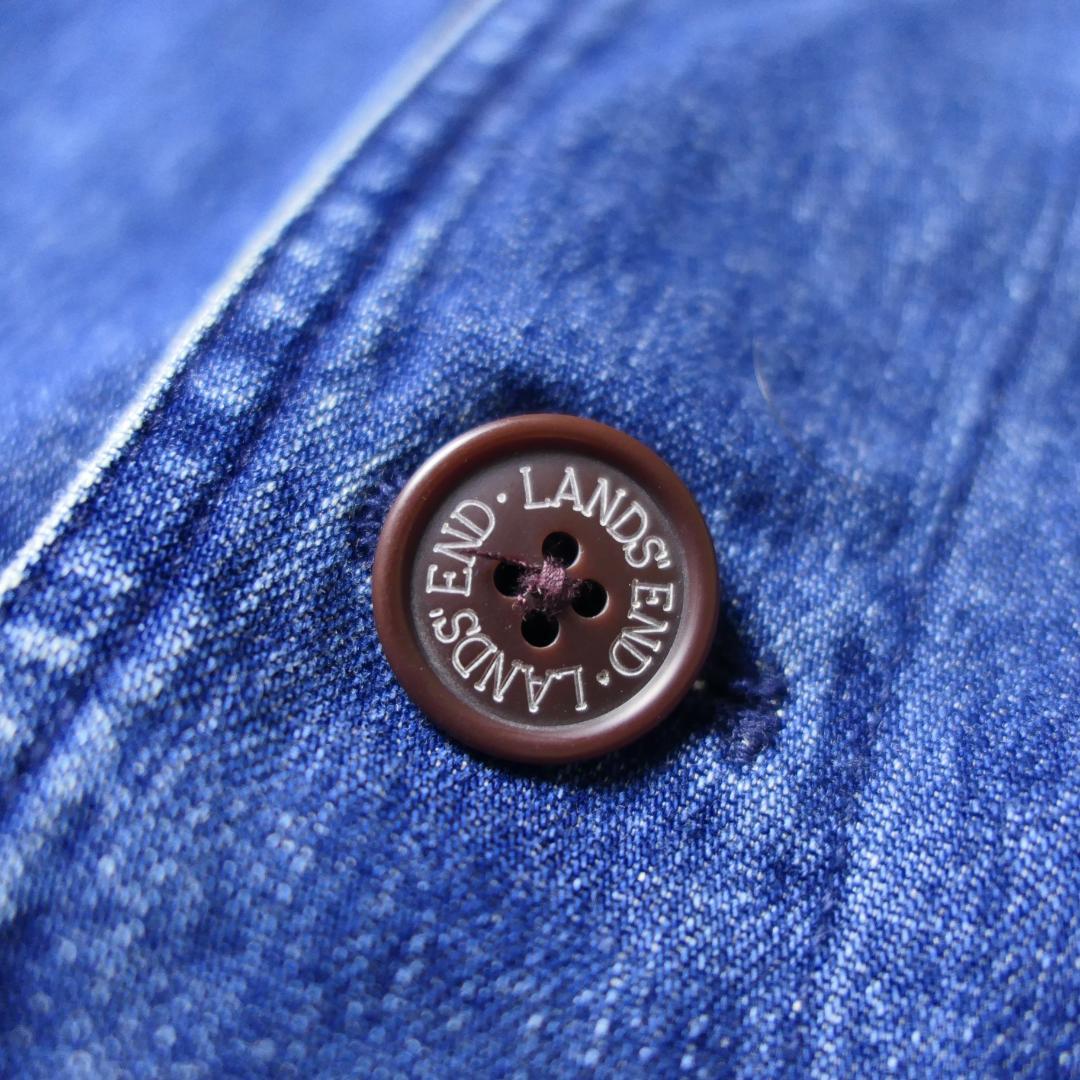 VINTAGE 90s-00s M Denim Hunting Jacket -LANDS' END-