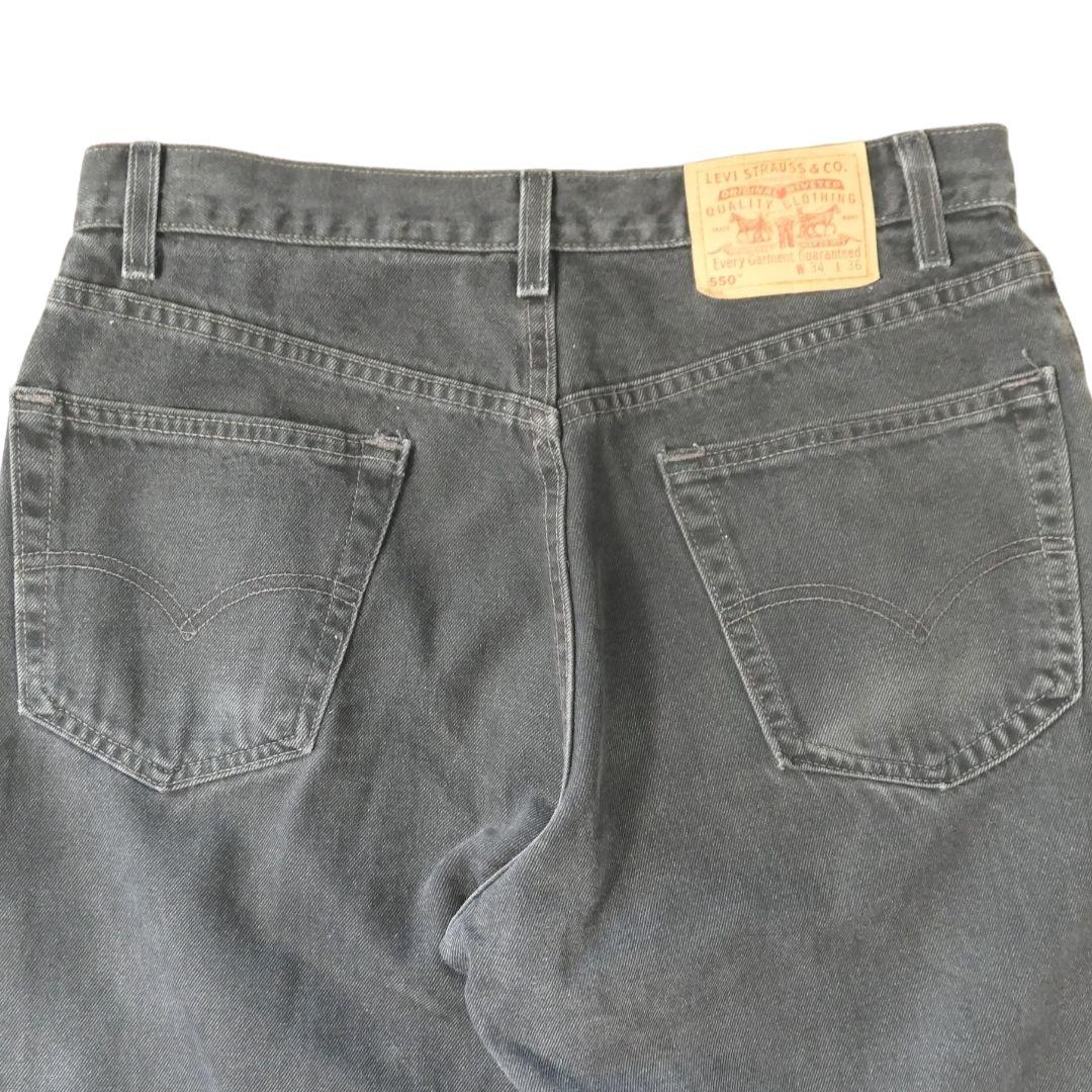VINTAGE 90s 34inch 550 Black denim pants -Levi's-
