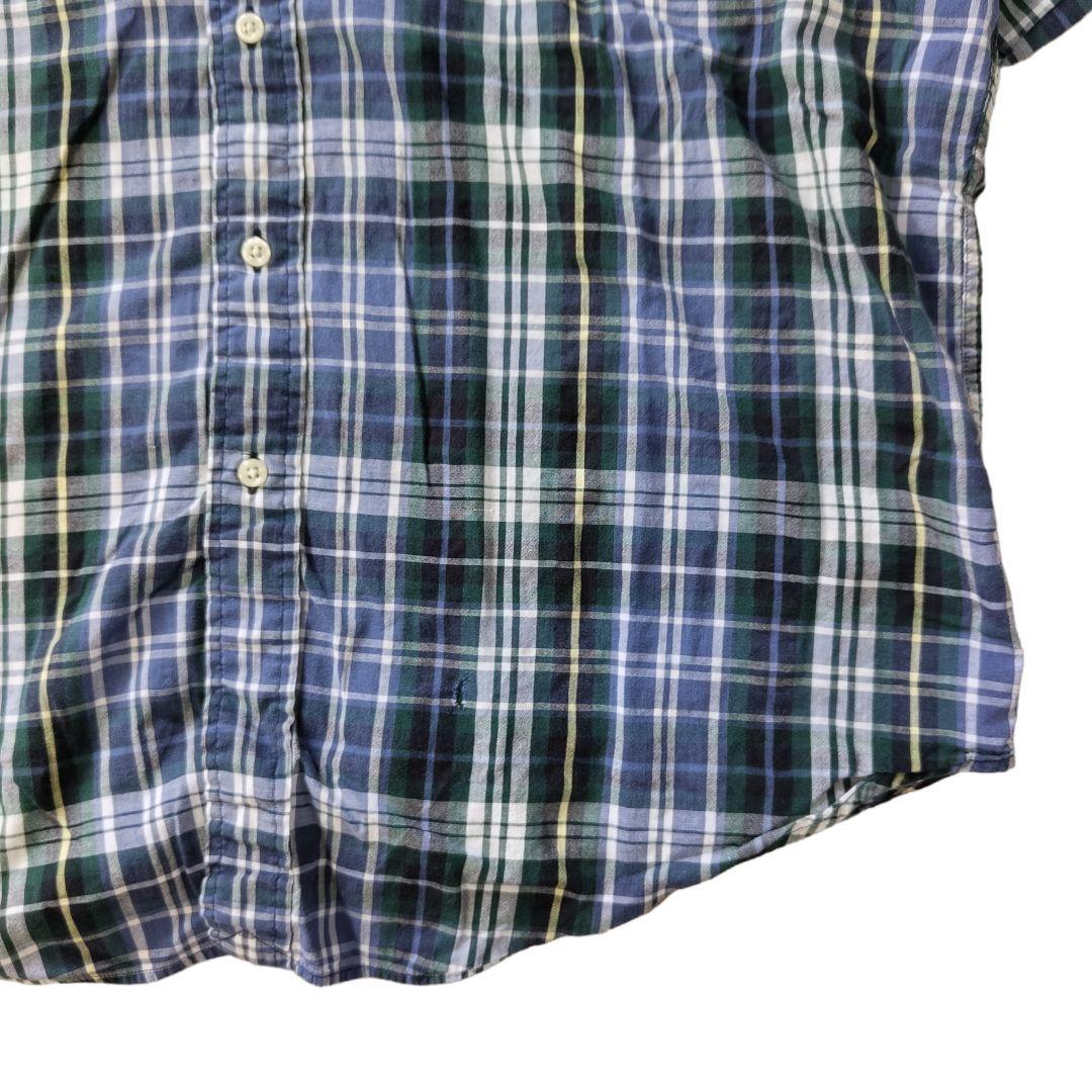 VINTAGE 90s L Button down shirt -RalphLauren-
