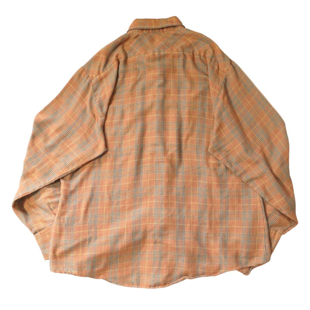 VINTAGE 70~80s L Check shirt -Sears-