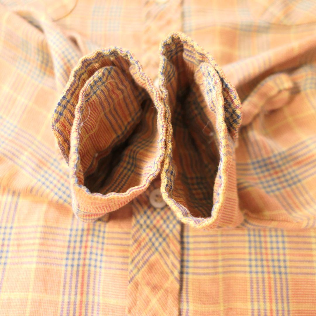 VINTAGE 70~80s L Check shirt -Sears-