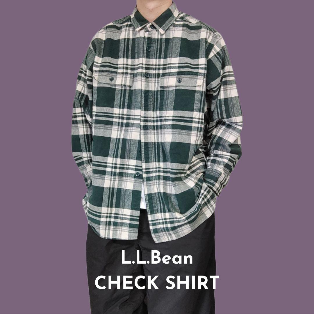 USED XL Check shirt -L.L.Bean-