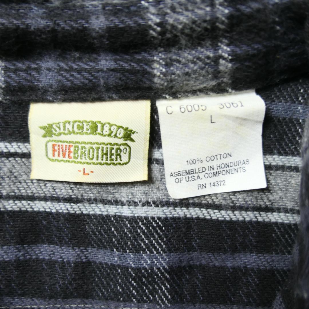 VINTAGE 90s Heavy Flannel Shirt -FIVE BROTHER-