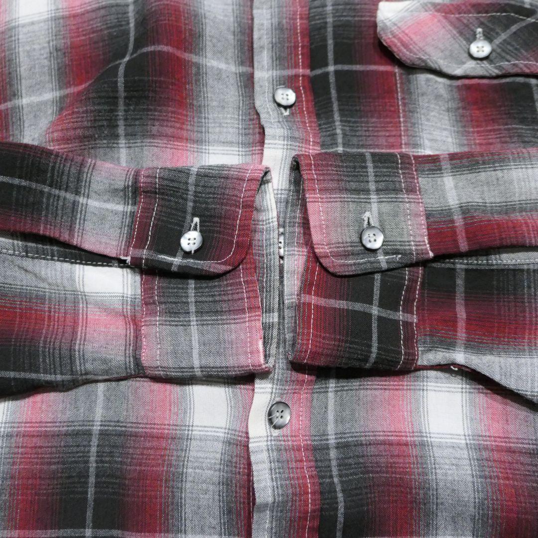 USED M-L Rayon Shirt "Ombre Check" -Arrow-
