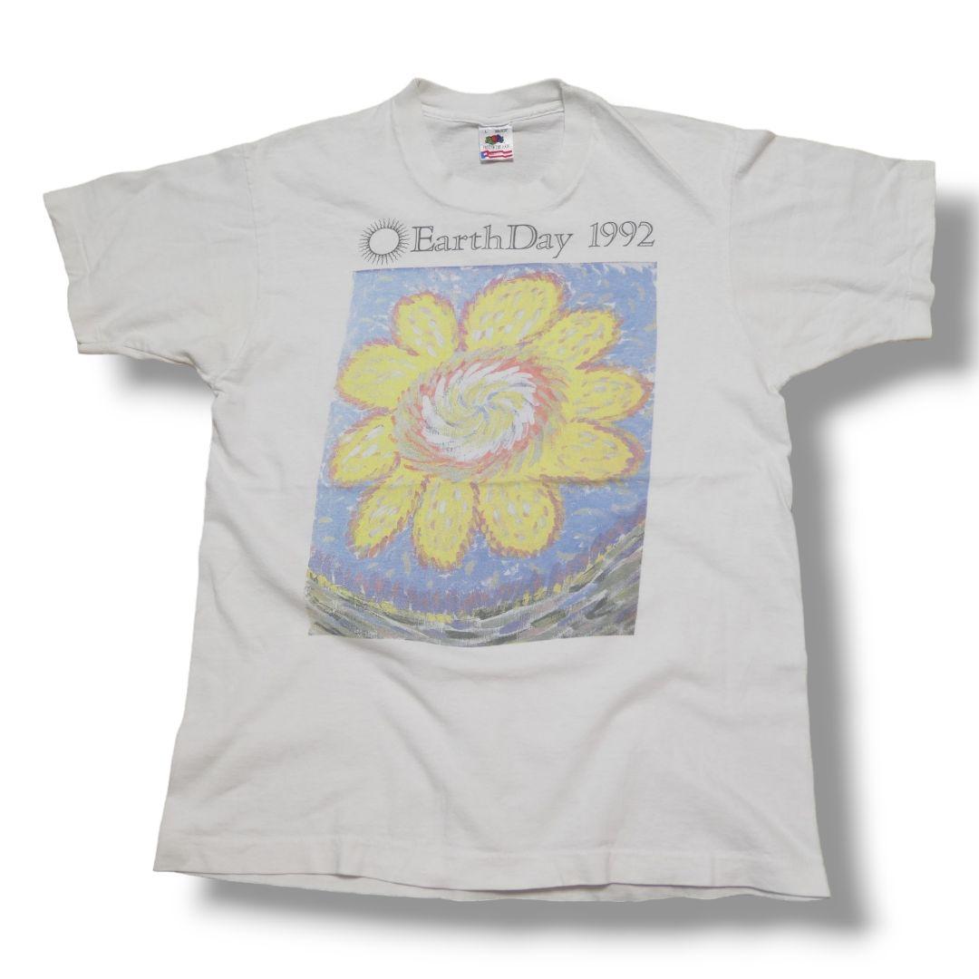 VINTAGE 90s L Art Tee -EARTH DAY 1992-