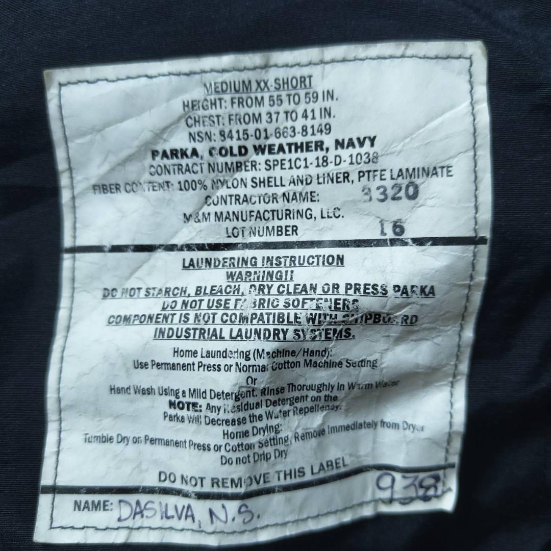 USED M-XXSHORT PARKA, COLD WEATHER GORE-TEX Jacket -U.S.NAVY-