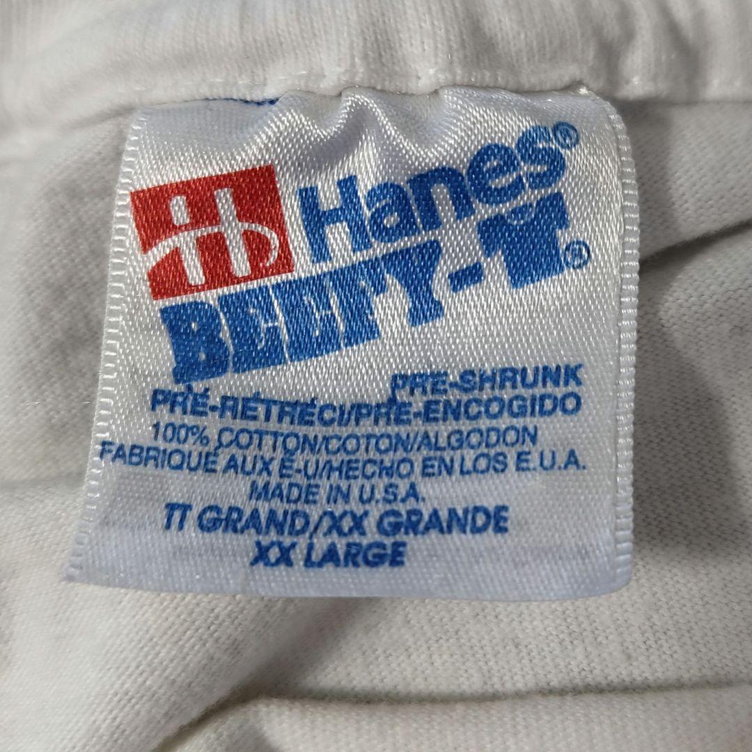 VINTAGE 80-90s XXL Print T-shirt -HANES-