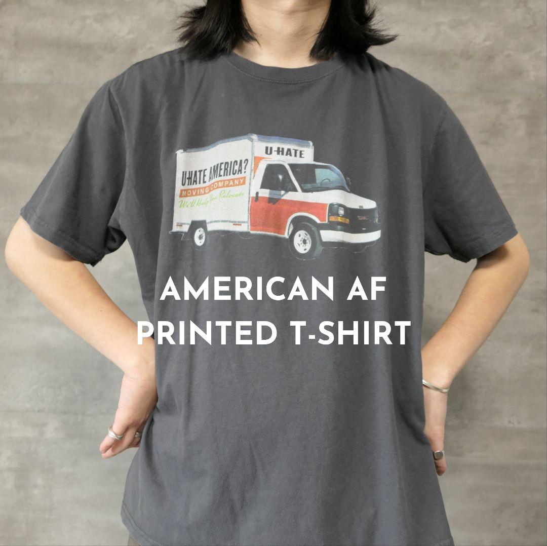 USED XL Printed T-shirt -AMERICAN AF-