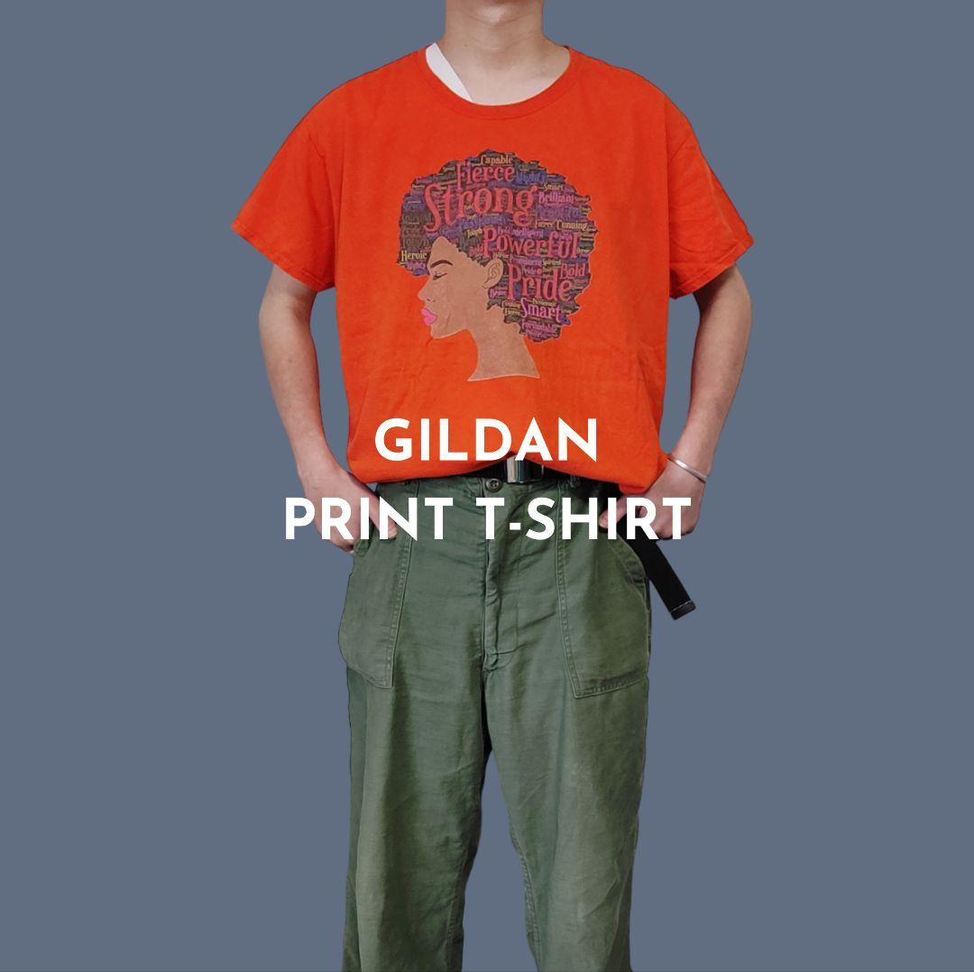 USED XXL Printed T-shirt -GILDAN-