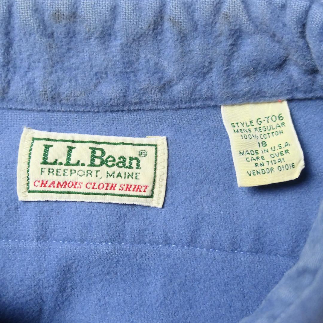 VINTAGE 80s XL Chamois Cross Shirt -L.L.Bean-