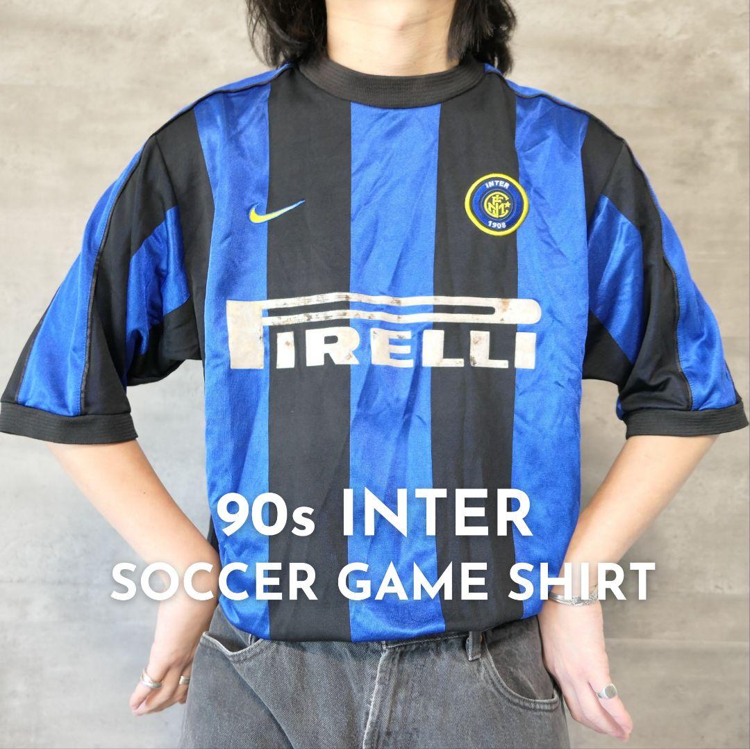 VINTAGE 90s M Soccer game shirt -INTER-
