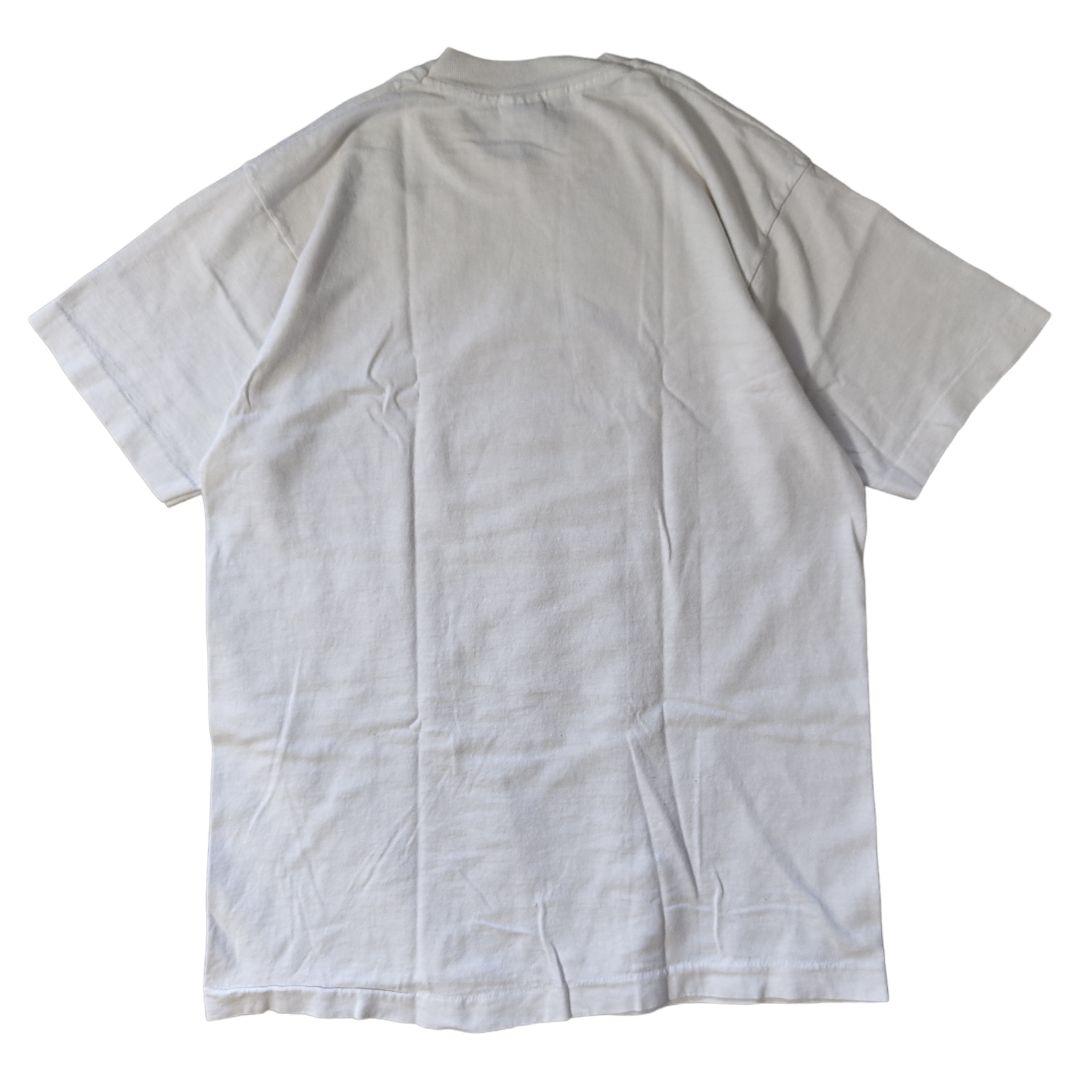 VINTAGE 90s L Fish printed T-shirt -FRUIT OF THE LOOM-