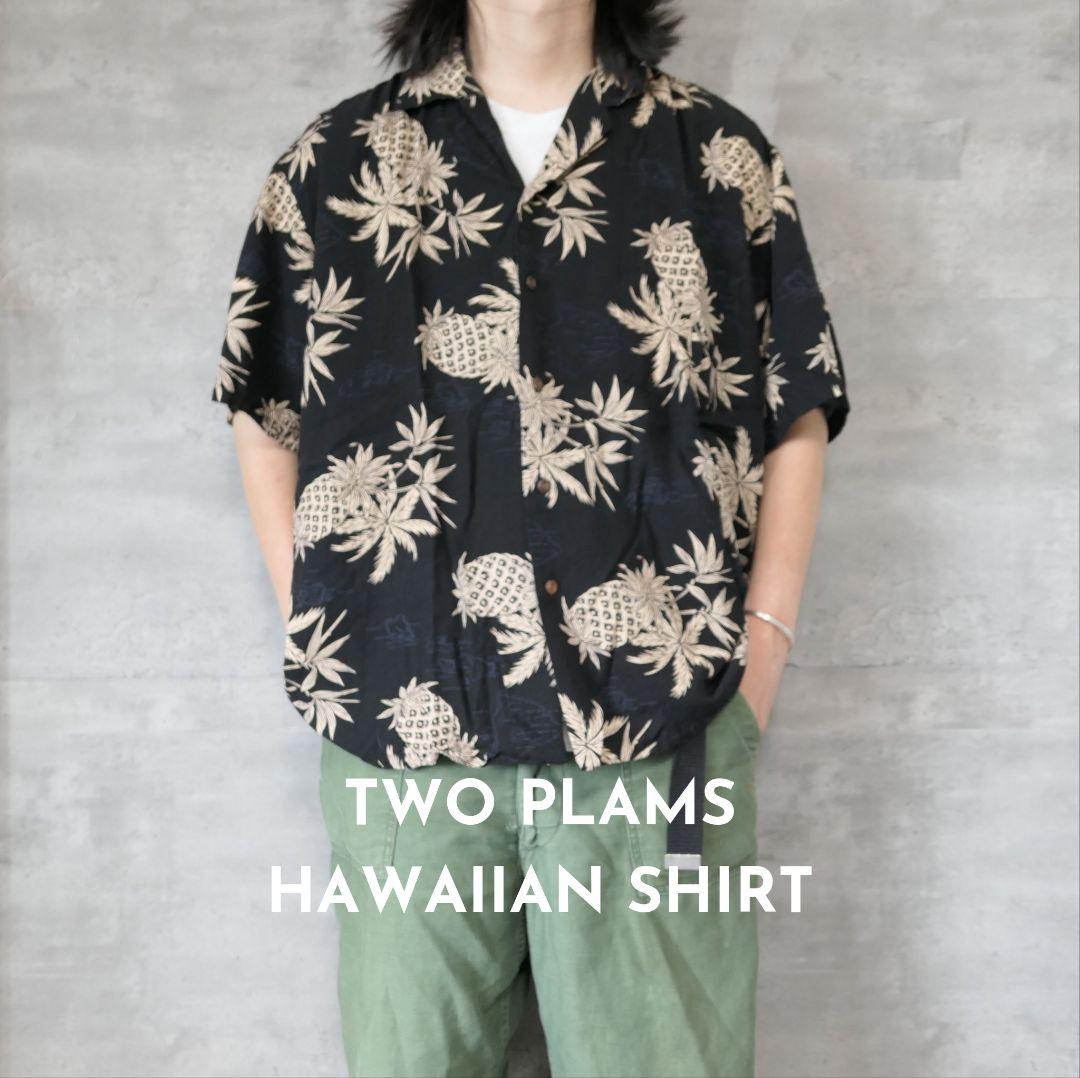 USED XL Hawaiian shirt -TWO PLAMS-