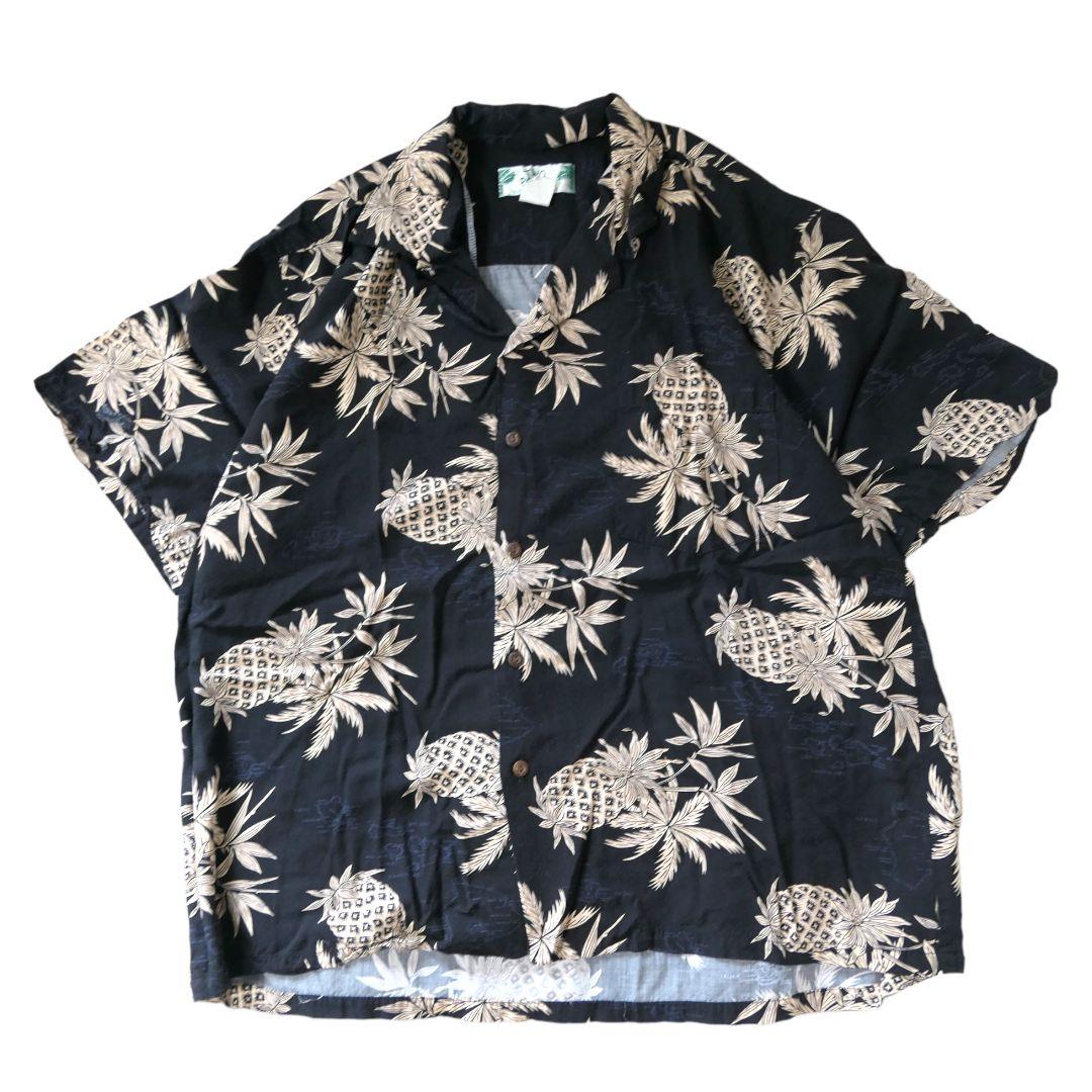 USED XL Hawaiian shirt -TWO PLAMS-