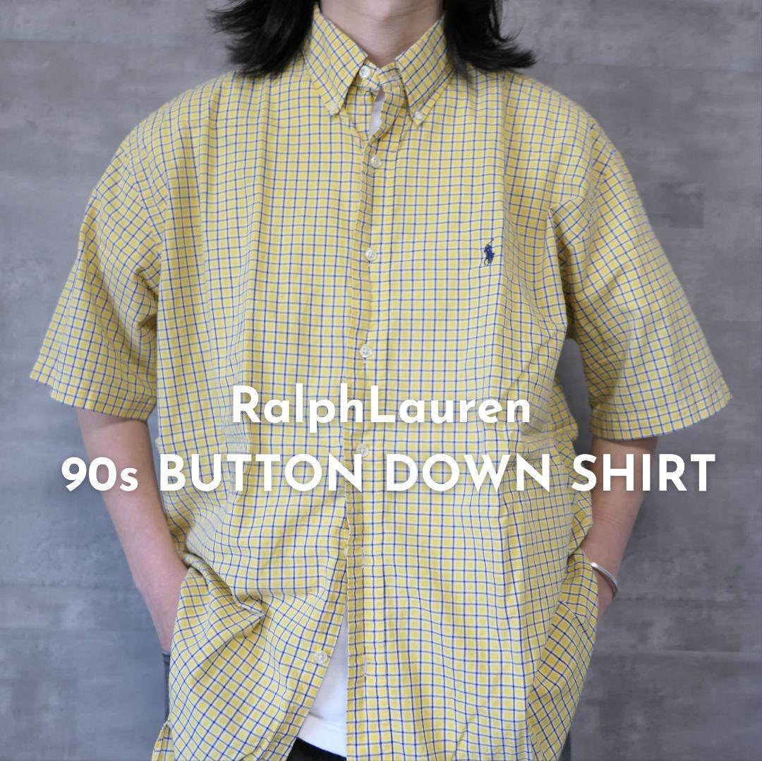 VINTAGE 90s L Button down shirt -Ralph Lauren-