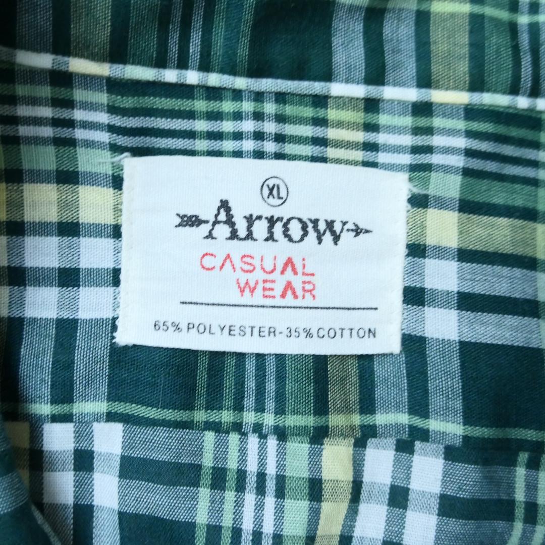 VINTAGE 70s XL L/S Box Shirt -Arrow-